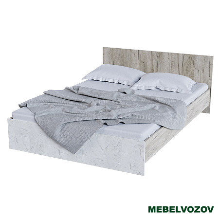 БАССА КР 558 кровать 1600 (ДУБ КРАФТ БЕЛЫЙ/ДУБ КРАФТ СЕРЫЙ) от магазина Мебельвозов в Нижнем Новгороде