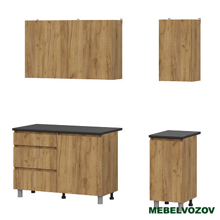 Кухонный гарнитур Денвер 1.6 м (дуб золотой) от магазина Мебельвозов в Нижнем Новгороде