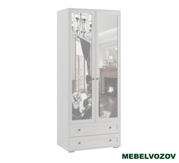 Шкаф двухстворчатый с зеркалом РШ-24 Ричард (анкор светлый) от компании Мебельвозов в Нижнем Новгороде