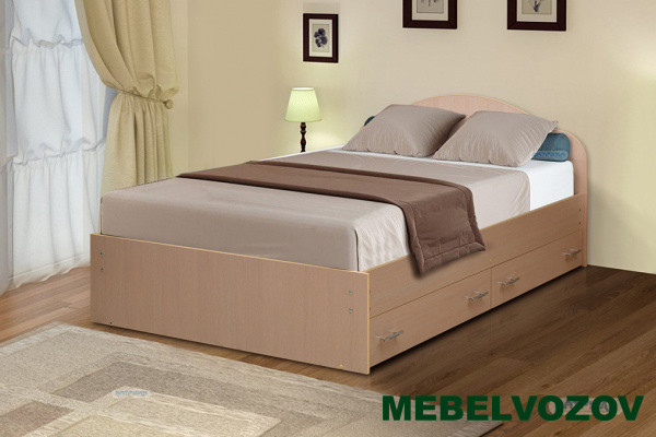 Кровать на уголках с ящиками №3 1400 от магазина Мебельвозов в Нижнем Новгороде