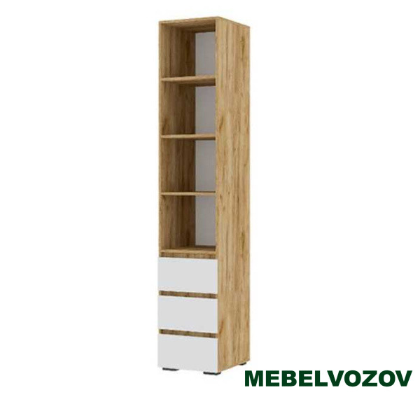 ХЕЛЕН ПН 02 Пенал открытый (БЕЛЫЙ/ДУБ КРАФТ ЗОЛОТО) - фото от компании Мебельвозов в Нижнем Новгороде ХЕЛЕН ПН 02 Пенал открытый (БЕЛЫЙ/ДУБ КРАФТ ЗОЛОТО) от компании Мебельвозов в Нижнем Новгороде