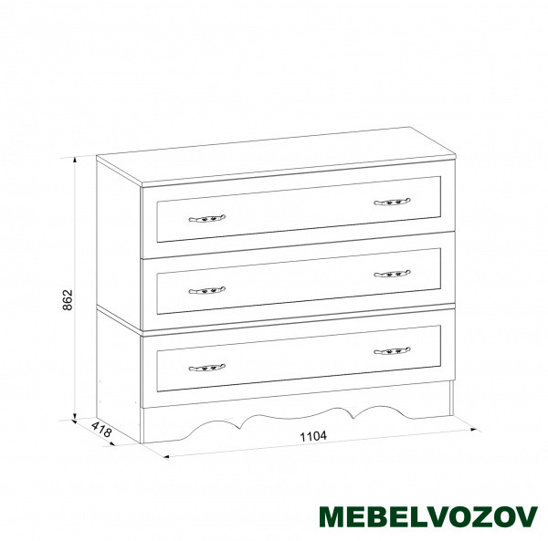 Комод в гостинную Латте 40-02 от магазина Мебельвозов в Нижнем Новгороде