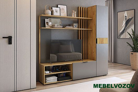 Гостиная Бери К1 (дуб крафт золотой/графит) от Mebelvozov в Нижнем Новгороде