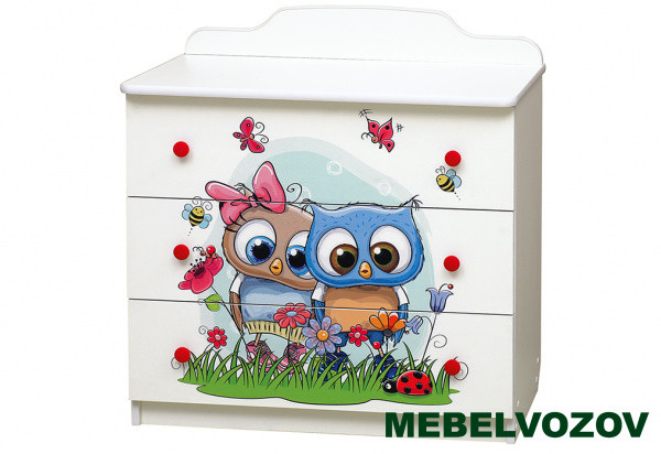 Комод №3 с фотопечатью "Совята"  детальное изображение от магазина mebelvozov.ru в Нижнем Новгороде