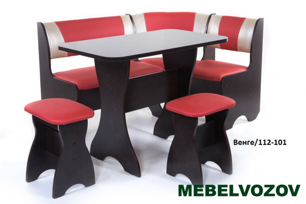 Кухонный уголок "Тюльпан" Венге/109-101 от магазина Мебельвозов в Нижнем Новгороде