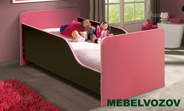 Кровать детская с бортом "Малышка №2" 600*1400  детальное изображение от магазина mebelvozov.ru в Нижнем Новгороде