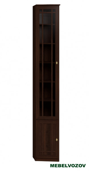 Шкаф для книг (скошенный левый) Sherlock 34 (библиотека)  Орех Шоколадный фото от Мебельвозов в Нижнем Новгороде