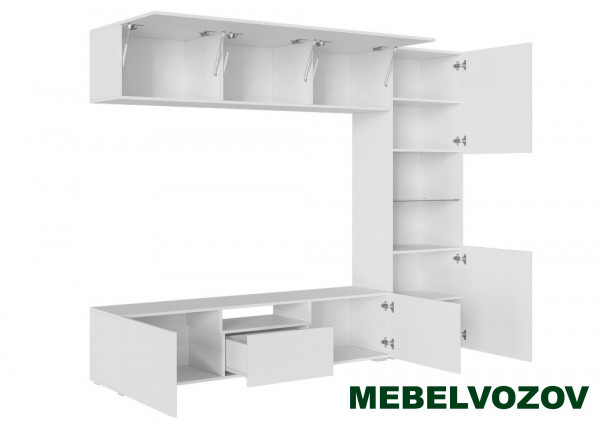 СТЕНФОРД НМ Стенка МДФ (Белый/Белый матовый) от интернет магазина Mebelvozov в Нижнем Новгороде