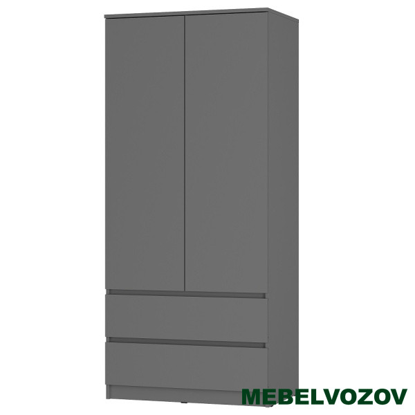 Шкаф 2-х створчатый "Симпл" ШК-03 Графит от компании Мебельвозов в Нижнем Новгороде