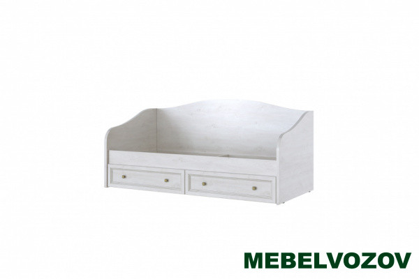 "Александрия" КР-106 Кровать 0,9 м с настилом ЛДСП и мягким щитом ЩМ-106 детальное изображение от магазина mebelvozov.ru в Нижнем Новгороде