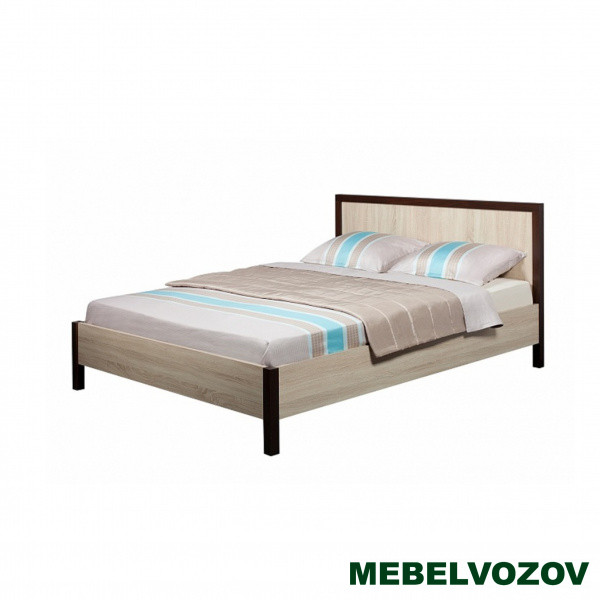 Кровать двуспальная 1600 Bauhaus 2 (без основания, без матраса) от магазина Мебельвозов в Нижнем Новгороде