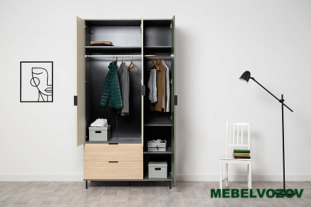 Марвэл Шкаф 16.317.03 (Темно - серый U2601) от компании Мебельвозов в Нижнем Новгороде