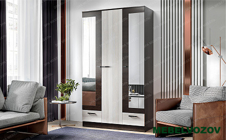 Шкаф 3-дверный Адель 1,2 метра (венге/лоредо) от компании Мебельвозов в Нижнем Новгороде