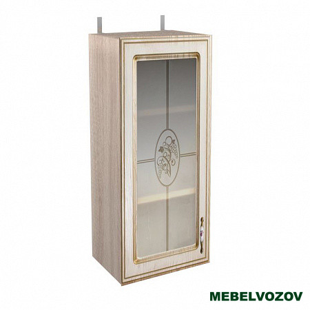 Шкаф-витрина навесной 300 Анжелика (высота 720) фото от Мебельвозов в Нижнем Новгороде