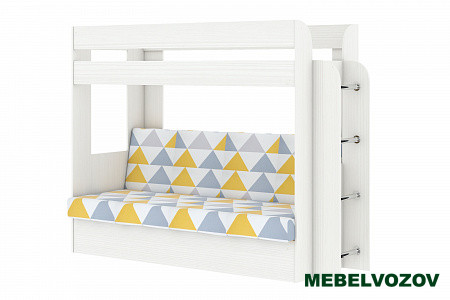 Кровать-Диван 2-х этажная Карамель 75 (Бодега светлый/бодега светлый) детальное изображение от магазина mebelvozov.ru в Нижнем Новгороде