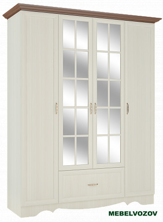 Шкаф четырехдверный в спальню Латте 4 от компании Мебельвозов в Нижнем Новгороде