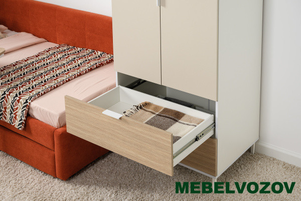 Марвэл Шкаф 16.317.02 (Белый PE шагрень) от компании Мебельвозов в Нижнем Новгороде