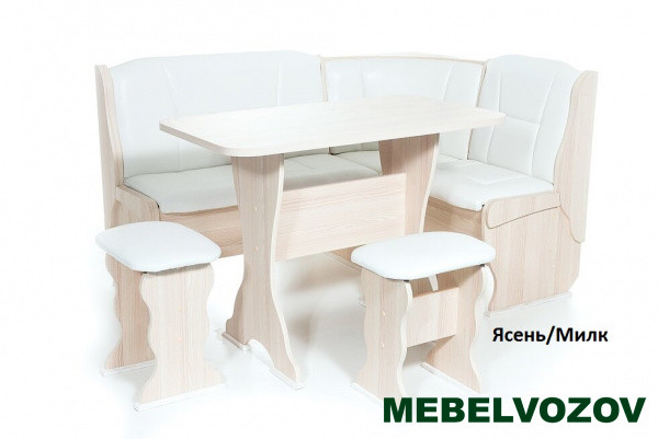 Кухонный уголок Орхидея Ясень/Милк  от магазина Мебельвозов в Нижнем Новгороде