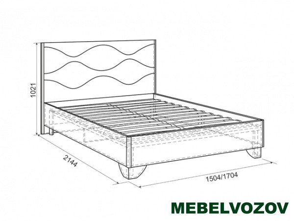 Кровать двуспальная 1.6 Комфорт Зара(Дуб сонома/Белый)		 от магазина Мебельвозов в Нижнем Новгороде