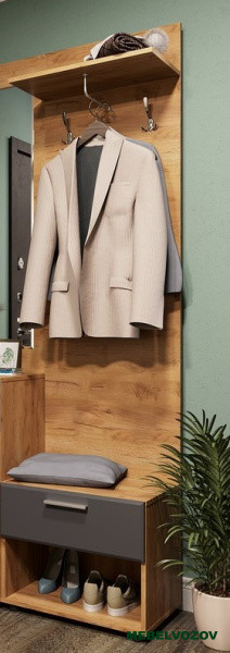 САФАРИ ТМ-003 Тумба с вешалкой (Дуб крафт золотой) от магазина Мебельвозов в Нижнем Новгороде