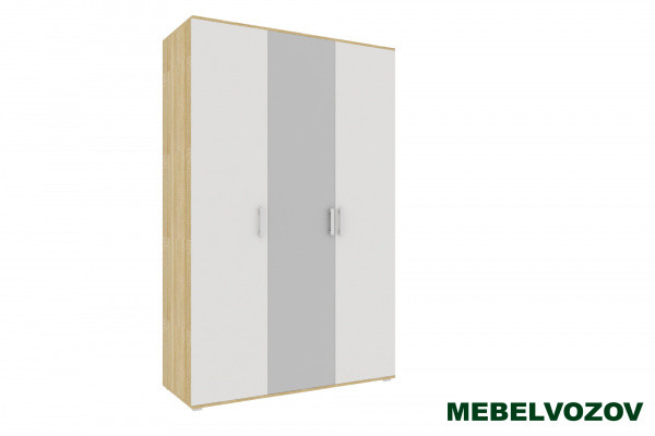 Шкаф распашной с зеркалом Next 11(Сонома/Белая Аляска) от компании Мебельвозов в Нижнем Новгороде
