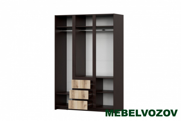 Прага Шкаф для одежды трехстворчатый (без зеркала) от компании Мебельвозов в Нижнем Новгороде