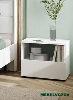 ХЕЛЕН ТБ 01 Тумба прикроватная (БЕЛЫЙ) от магазина Мебельвозов в Нижнем Новгороде