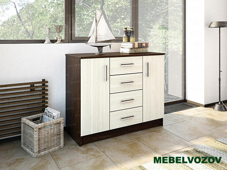 Комод К1000- 2Д (венге/лоредо) от магазина Мебельвозов в Нижнем Новгороде