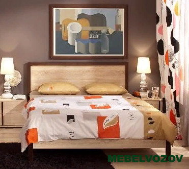 Кровать двуспальная 1800 Bauhaus 1 (без основания, без матраса) от магазина Мебельвозов в Нижнем Новгороде