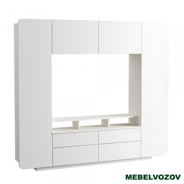 Стенка в гостиную Румба (белый глянец) от интернет магазина Mebelvozov в Нижнем Новгороде