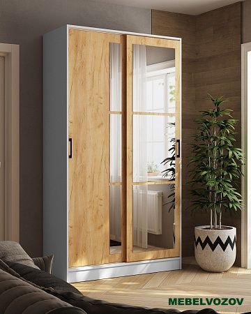 Шкаф-купе Стиль-2 1200 (белый/дуб крафт золотой) от компании Мебельвозов в Нижнем Новгороде