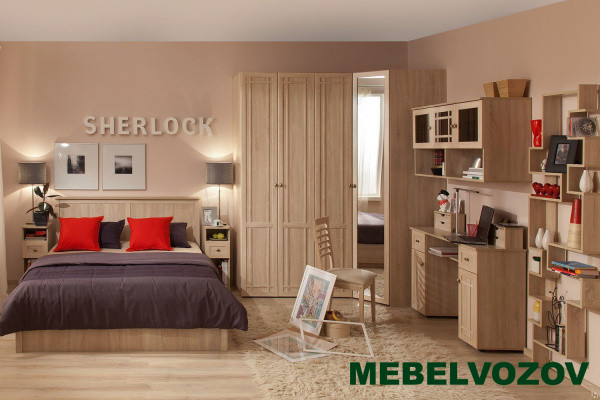 Спальня SHERLOCK, Дуб Сонома. Комплект 1 от магазина Мебельвозов в Нижнем Новгороде