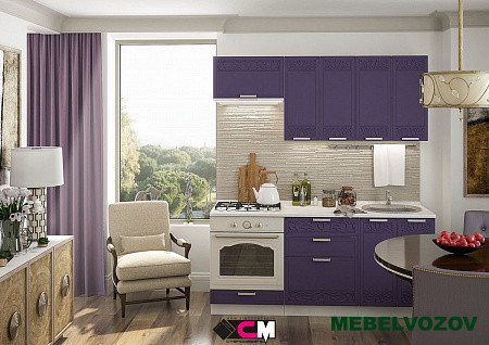 Кухонный гарнитур Кремона 1800 (орхидея) H=720 от магазина Мебельвозов в Нижнем Новгороде