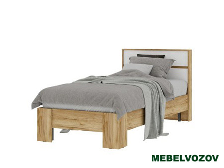 ХЕЛЕН КР 01 Кровать 900 (БЕЛЫЙ/ДУБ КРАФТ ЗОЛОТО) от магазина Мебельвозов в Нижнем Новгороде