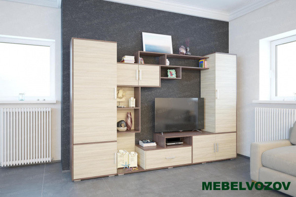 Гостиная Пекин с пеналом ясень шимо от интернет магазина Mebelvozov в Нижнем Новгороде