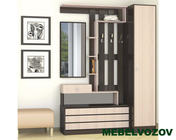 Прихожая Ямайка Комплект 1 (Венге/Дуб Молочный) от магазина Мебельвозов в Нижнем Новгороде