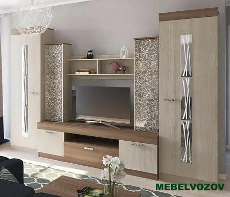Шкаф для ТВ Рио 25 (Ясень шимо светлый/темный) от интернет магазина Mebelvozov в Нижнем Новгороде