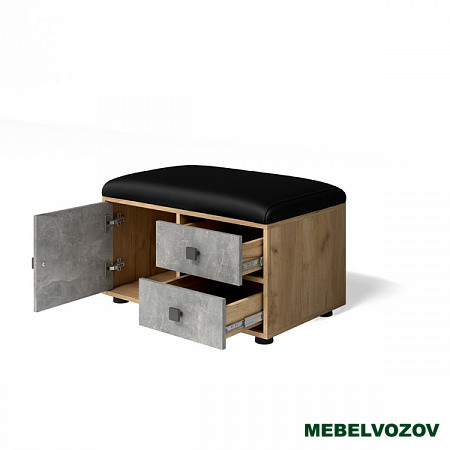 Обувница "Мини-Лайт" МЛ-5 (ателье светлое/дуб золотой крафт) от магазина Мебельвозов в Нижнем Новгороде