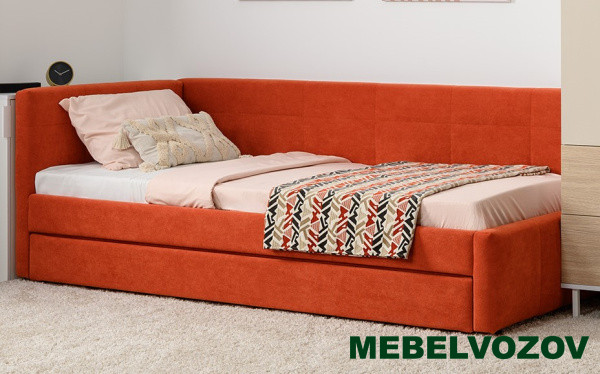 Марвэл 90 Кровать одинарная (EPIC 45 TERRA оранжевый) детальное изображение от магазина mebelvozov.ru в Нижнем Новгороде