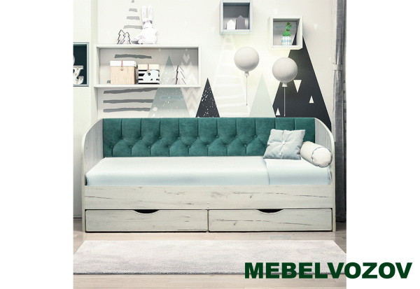Кровать с продольной мягкой спинкой "Софа №13" от магазина Мебельвозов в Нижнем Новгороде