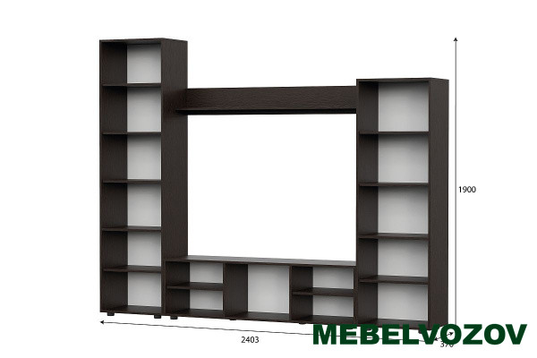 Стенка в гостиную "МГС 6" Исполнение 1 (Венге / Белый глянец) - фото от интернет магазина Mebelvozov в Нижнем Новгороде Стенка в гостиную "МГС 6" Исполнение 1 (Венге / Белый глянец) от интернет магазина Mebelvozov в Нижнем Новгороде