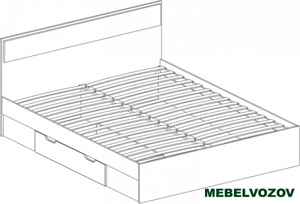 Кровать полутороспальная Next 72 с ящиком и ортопедическим основанием от магазина Мебельвозов в Нижнем Новгороде