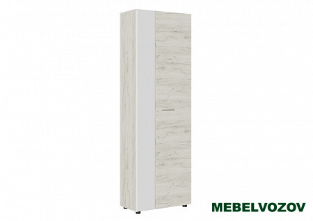 САФАРИ ШК-001 Шкаф с выдв. штангой (Дуб крафт белый) от компании Мебельвозов в Нижнем Новгороде