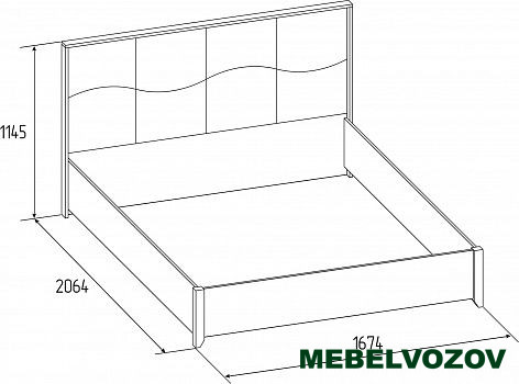 Brownie 307 Кровать Люкс (1600) от магазина Мебельвозов в Нижнем Новгороде