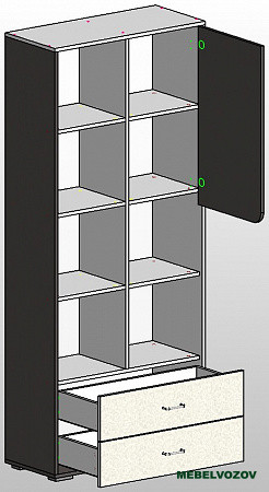 Шкаф открытый Дастин  детальное изображение от магазина mebelvozov.ru в Нижнем Новгороде