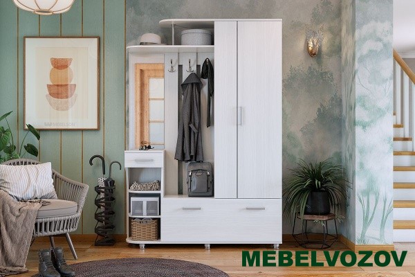 Прихожая Барселона-2 (белый рамух) от магазина Мебельвозов в Нижнем Новгороде
