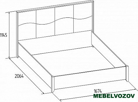 Brownie 307 Кровать Люкс (1600) от магазина Мебельвозов в Нижнем Новгороде