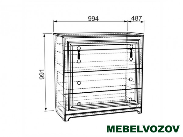 Комод Белла(Белый/джелато софт) от магазина Мебельвозов в Нижнем Новгороде