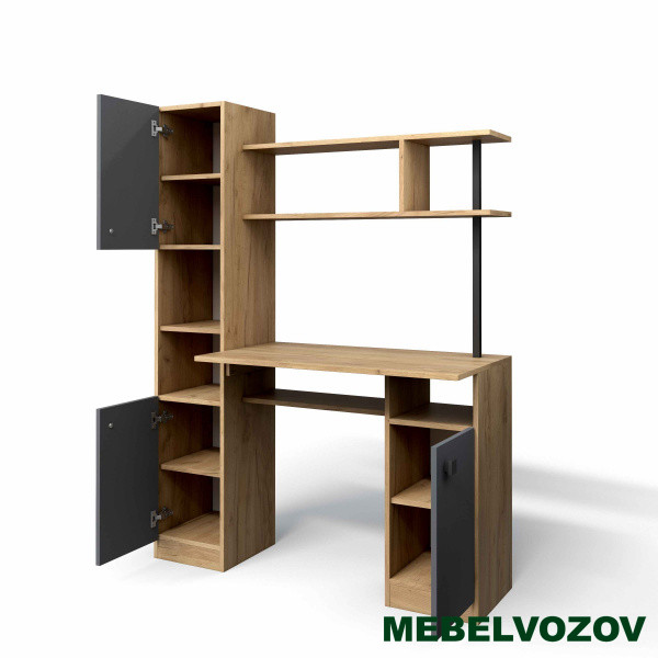 Стол компьютерный СК-7 (графит/дуб золотой крафт) от магазина Мебельвозов в Нижнем Новгороде