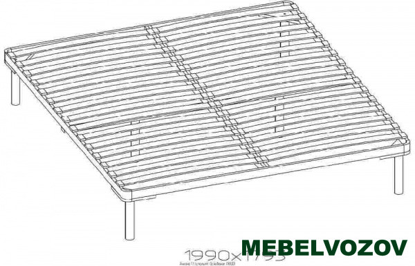 Кровать двуспальная Анкона 1 Дуб отбеленный 1800 без основания без матраса (Дуб Отбеленный) от магазина Мебельвозов в Нижнем Новгороде